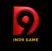 IND9 Game official red logo with black background and golden IND9 Game text